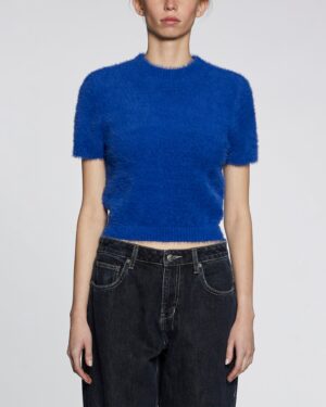 Cyber Ss Knit Top Cobalt